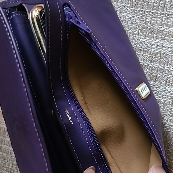 Rolfs American Classic Vintage Purple Cowhide Leather Checkbook Wallet - Picture 11 of 13